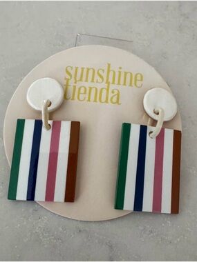 Sunshine Tienda Colorblock Striped Earrings